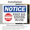 Signmission First Aid Station In Use Sign With Symbol, 10 in W x Rectangle, Vinyl Decal OS-2PACK-NS-D-710-L-12751 - alternate 3
